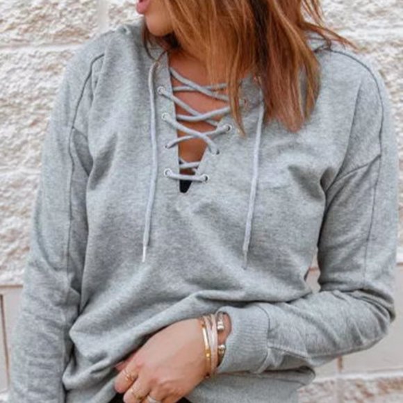 Tops - 💜 New Grey Casual Hoodie